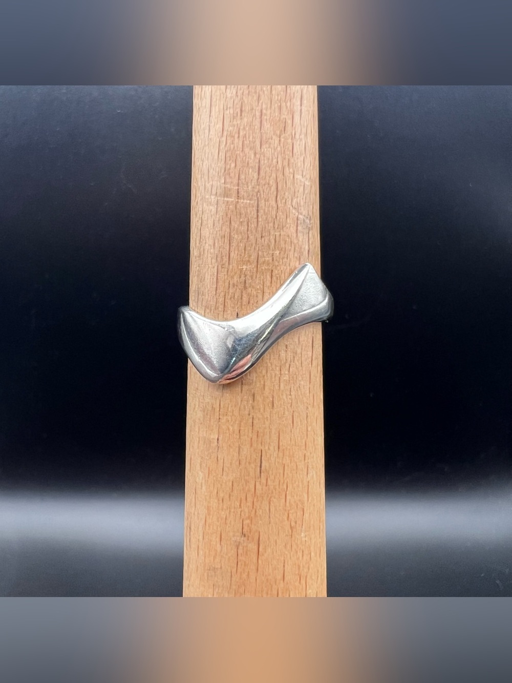 Sterling Silver Sculptural Wave Ring